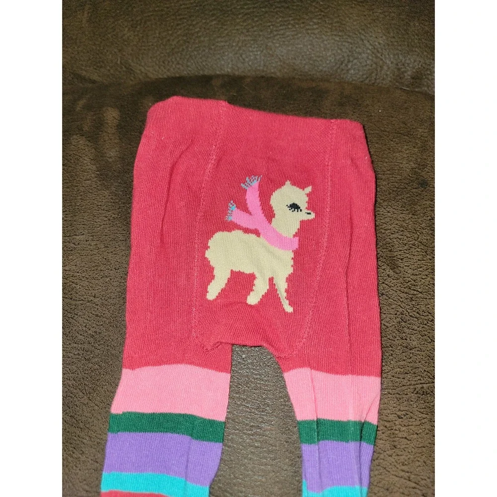 Crazy 8 cheery good friends holiday Christmas llama tights size‎ 6 12 motnhs